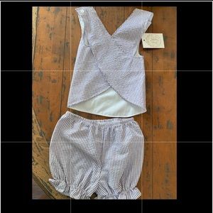 Seersucker matching set for girls